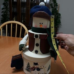 Christmas snowman paper gift box 3 tier